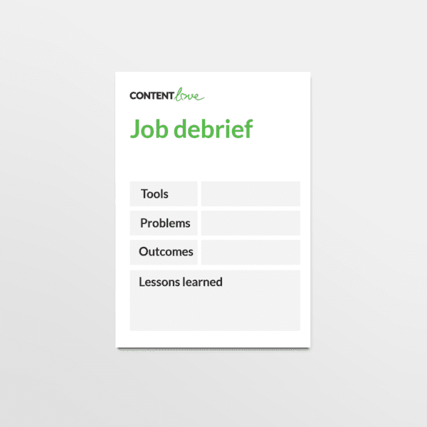 cl-product-job-debrief